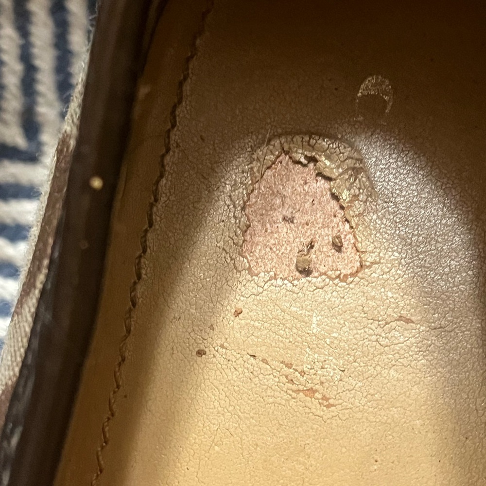COACH C logo monogram brown loafers shoes with bow GUC 8 - Picture 3 of 9